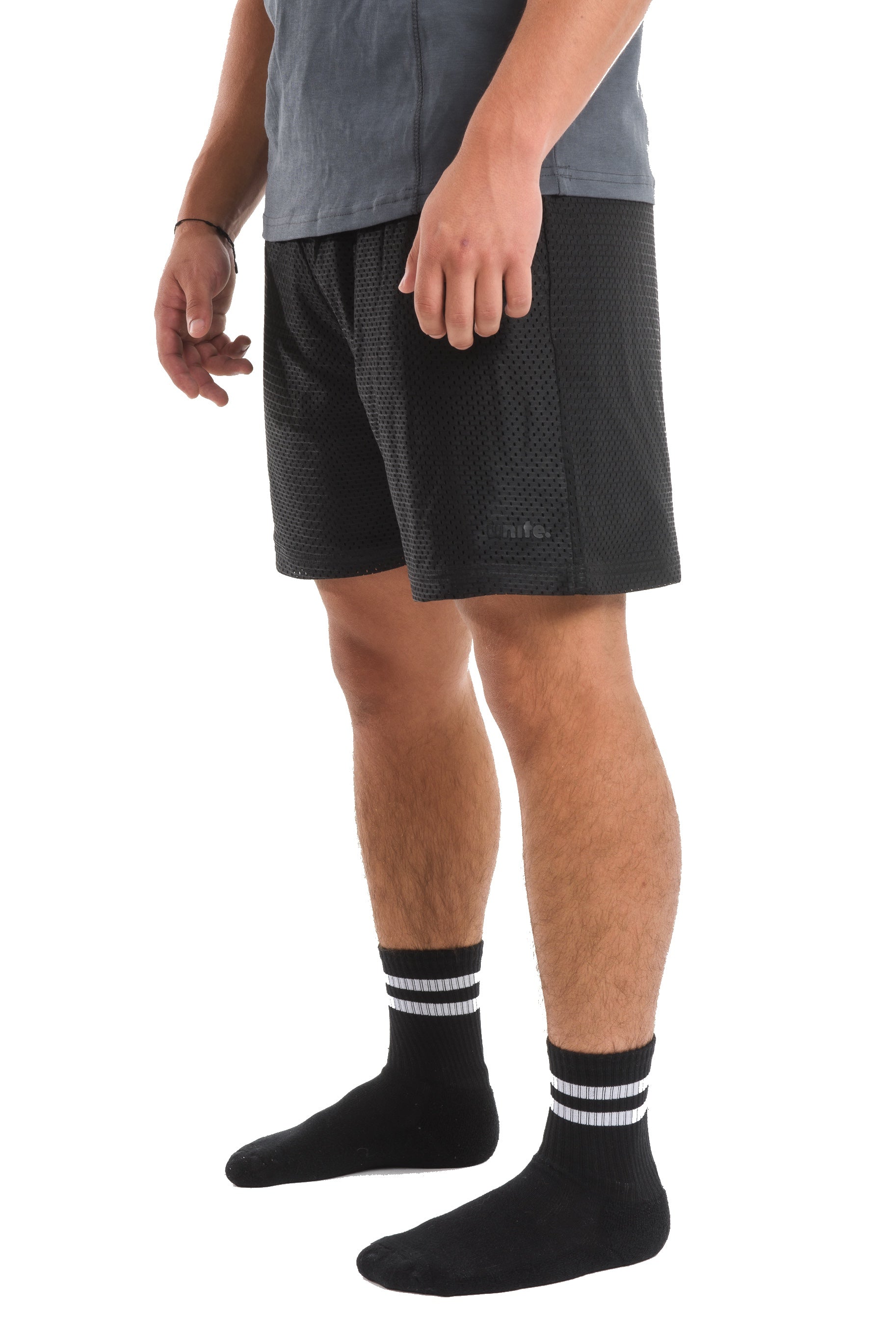 Black Mesh Shorts